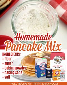 homemade pancake mix recipe with ingredients