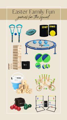 an assortment of toys and games for children to play with in their house or at home