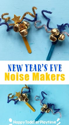 new year's eve noise maker is an easy and fun craft for kids to make