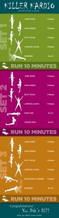 the poster for killerradio's run to 10 minutes, which includes four different colors