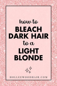 How to bleach dark hair to a light blonde. Dark Hair To Light, Bleach Dark Hair, Bleaching Dark Hair, Blonde Transformation, Unicorn Hair Color, Half And Half Hair