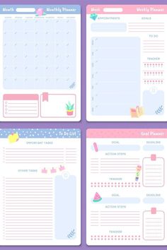 Cute planner templates. Weekly, monthly and yearly (1009672) onplanners #plannerkdpinterior #plannernotes. Diary Cute Ideas, Cute Goodnotes Templates, Diary Template Journals, Cute Study Planner, Kilonotes Template, Year Planner Ideas, Cute Weekly Planner Template, Cute Planner Template, Monthly Planner Organization