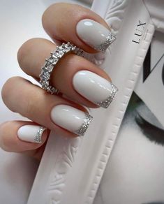 Inspiration Nails, Gel Toe Nails, Wow Nails, Christmas Gel Nails, Bride Nails, White Nail, Ideas Nails, Bridal Nails