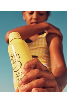 What it is: A clear, water-resistant sunscreen made just for kids.What it does: The water-resistant formula made for both wet and dry skin application. It features vitamin E to help neutralize free radicals.How to use: Shake well before use. Hold container 4 to 6 inches from the skin to apply. Spray liberally and spread evenly by hand 15 minutes before sun exposure. Do not spray directly into face. Spray on hands then apply to face. Do not apply in windy conditions. Use in well-ventilated area. Clear Sunscreen, Spray Sunscreen, Sunscreen Spray, Belly Bandit, Kids Sunscreen, Sun Bum, Baby Words, Active Kids, Design Posters