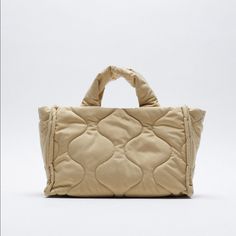 Quilted Details Always Chic... Perfect Size For Everyday Use... Zipper Closure To Keep Items Secure Cheap Zara Bags For Everyday Use, Cheap Zara Tote Bag, Zara Beige Bag, Beige Quilted Shoulder Bag For Shopping, Zara Beige Shoulder Bag For Shopping, Zara Beige Bag For Shopping, Zara Tote Shoulder Bag For Spring, Zara Beige Tote Bag, Zara Spring Shoulder Bag For Shopping