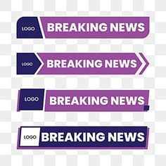 three different colored arrows with the words breaking news, breaking news, breaking news, breaking news png and psd