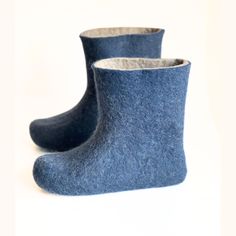 Step into winter with these Wool Felt Boot Custom Made in Navy Blue, handcrafted from 100% organic wool. Naturally insulating, they keep your feet warm and comfortable while being breathable enough for year-round wear. Sustainable and eco-friendly, wool is a renewable resource, making these boots a perfect choice for the eco-conscious. Available in custom colors, these boots are ideal Christmas or winter holiday gifts--perfect for moms, grandmothers, sisters, or anyone who loves cozy, stylish fo Felt Boots, Winter Outdoors, Womens Booties, Wool Shoes, Ankle Boots For Women, Booties Ankle Boots, Wool Slippers, Felted Slippers, House Shoes