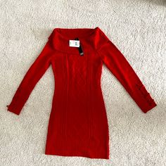 Thick, Off The Shoulder Sweater Dress. Brand New. Perfect For Winter Or Christmas Time. Red Off The Shoulder Sweater Dress, Off The Shoulder Sweater Dress, Dresses Off The Shoulder, Off The Shoulder Sweater, Shoulder Sweater, Red Sweaters, Cosplay Costumes, Christmas Time, Red Dress