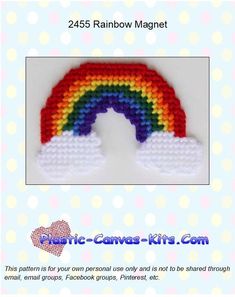 an image of a rainbow made out of legos with text below it that reads,'this pattern is for your own personal use only and not to be shared through email