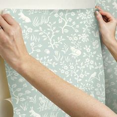 Fox & Hare Premium Peel and Stick Wallpaper – York Wallcoverings Fox And Hare Wallpaper, Hare Wallpaper, Magnolia Wallpaper, Childrens Rooms, Look Wallpaper, Toile Wallpaper, Mirror Artwork, Baby Rooms, York Wallcoverings