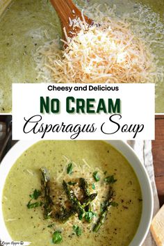 cheese and delicious no cream asparagus soup