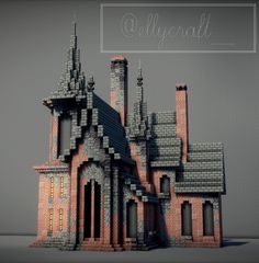 an image of a castle made out of lego bricks with the words ollycraft above it