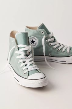 Chuck Taylor All Star Hi Top Converse Sneakers | Free People Tall Converse, Cute Shoes For School, Womens Converse Shoes, Mint Green Converse, Fall Converse, 2024 List, Hi Top Converse, Cute Converse Shoes, Nike Shoes Women Fashion