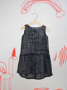 Black Handwoven Cotton Dress Cotton Dress, Summer Dresses, Black