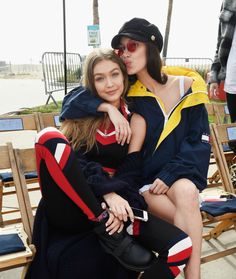 two young women sitting next to each other