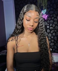 Wet Lace Front Wigs, Wavy Weave Hairstyles, Hair Braid Patterns, Lemonade Braids Hairstyles, Black Ponytail Hairstyles, Cute Box Braids Hairstyles, Hairdos For Curly Hair