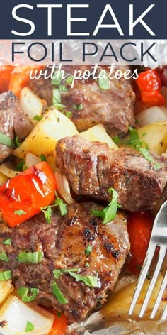 steak foil pack with potatoes and carrots