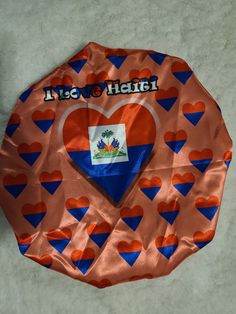 haiti flag shaped hearts Diy Graduation Cap, Diy Graduation, Satin Bonnet, Graduation Diy, Graduation Cap, Future Life