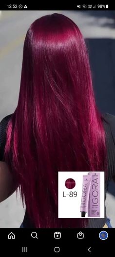 Rose Red Hair Color, Colorado Pelo, Pelo Colorado, Pelo Color Borgoña, Red Velvet Hair, Magenta Hair, Red Hair Inspo