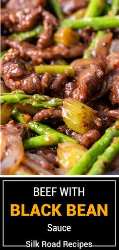 beef with black bean sauce and asparagus