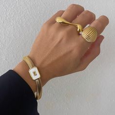 Chunky Ring - Material: 18K Gold Plated - Color: Gold - Size: 6, 7 or 8 - Included: * One Ring Chunky Silver Ring, Chunky Silver Rings, Special Ring, Chunky Rings, Jewelry Fashion Trends, One Ring, Cloth Bags, Jewelry Care, Necklaces Bracelets