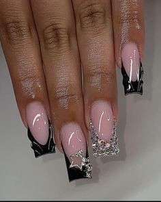 Sliver Nails, Birthday Nail Designs, Colored Acrylic, Simple Acrylic Nails, Acrylic Nails Designs