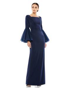 Find the Mac Duggal 11233 Long Formal Bell Sleeve Dress at The Dress Outlet. Free shipping! Mog Dresses, Mac Duggal Dress, Emerald Bridesmaid Dresses, Colorful Dresses Formal, Sheath Gown, Plus Size Cocktail Dresses, Long Sleeve Dress Formal, Plus Size Formal Dresses, Black Bridesmaid Dresses