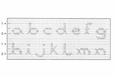 the cross stitch pattern is shown in black and white, with numbers drawn on it