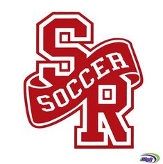 the letter s is shown in red and white with an image of a soccer ball