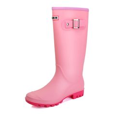 PRICES MAY VARY. 【Soft & High Quality Rainboots】Knee-high rain boots featuring waterproof PVC upper and the decorative buckle on side for you a fashion looking in the rain, which is durable and water-resistant. Made of textile & cotton lining, comfortable and breathable, providing a soft and supportive across the top of the foot and preventing blisters and chafing. keeying your feet dry and warm during rainy days. 【Non-slip Work Rain Shoes】Our rain boots for women slip-resistant Sole strong trac Rain Boots For Women, Boots For Ladies, Fishing Boots, Garden Boots, Garden Shoes, Snowy Day, Rubber Boots, Unique Logo, Boots For Women