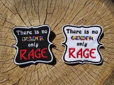 there is no gender only race and there is no gender only race embroidered patch set