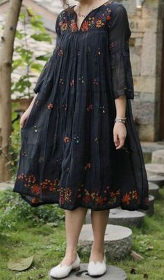 Dress Designs For Stitching, Long Frock Designs, Casual Frocks, Simple Kurti Designs, Frock For Women