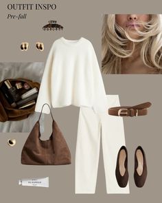 Neutrals Outfit, Neue Outfits, Mode Casual, White Outfit, Mode Inspo, 가을 패션, Autumn Outfit, Outfit Inspo Fall, Fashion Mode