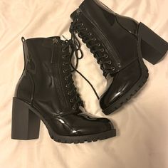 Combat Boots Brand New Combat Boots Aesthetic, Shoes Combat Boots, Combat Boots Heels, Heeled Combat Boots, Fashion Nova Shoes, Boot Brands, Fashion Items, Grunge Fashion, Fashion Item