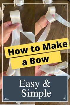 how to make a bow with easy and simple instructions