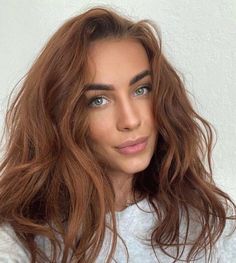 Before And After Copper Hair, Light Auburn Hair, Long Brown Hair, Hair Inspo Color