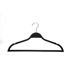 a black hanger on a white background