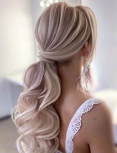 Ash Hairstyle, Stylish Hair Colors, Blonde Hairstyle, A Ponytail, Long Blonde, Wedding Hairstyles For Long Hair, Long Blonde Hair, Wedding Hair And Makeup