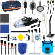 the contents of a cleaning kit are shown in this graphic above it's description