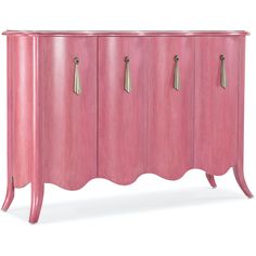 Sisterhood Credenza-Furniture - Storage-High Fashion Home Pink Credenza, Hooker Furniture Living Room, Susan G Komen, The Sisterhood, Gaming Furniture, Living Room Cabinets, Hooker Furniture, Adjustable Shelf, Accent Cabinet