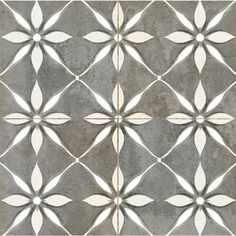 an artistic tile design in grey and white