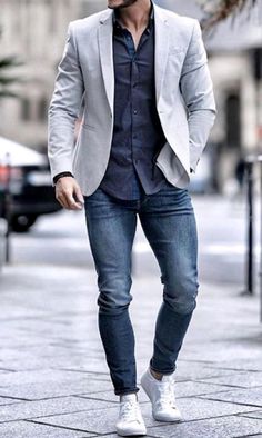 Men’s Sport Jacket And Jeans, Men’s Evening Attire, Sports Coat And Jeans, Menswear Streetwear, Blazer Outfits Men, Smart Casual Menswear, Mens Business Casual Outfits, Mens Fashion Blazer, Mens Casual Outfits Summer