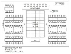 a drawing of the seating area for an event with rows of seats in each row