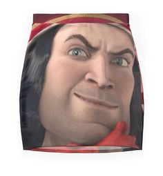 Super stretchy and durable polyester mini skirt. Vibrant, high-quality sublimation print across the front and back. Size range XXS-2XL. Lord farquaad, my father Lord Farquaad, My Father, Shrek, Skirts For Sale, Portrait Tattoo, Sublimation Printing, Mini Skirt, Multi Color, Mini Skirts