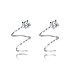 PRICES MAY VARY. High Quality Material: These CZ cuff earrings are made of S925 sterling silver with zircon inlaid, not just the posts, but the entire body of the earrings is made of sterling silver. Sensitive ears can also be worn with confidence, without causing allergies or turning skin green. Earring Parameters：The size of these CZ crawler earrings is 11mm/0.43” and the size of the zircon is 3.5mm/0.13”. These CZ cuff earrings are very lightweight and comfortable. The weight of them is 0.87g Nickel-free Sterling Silver Clip-on Earrings For Everyday, Nickel-free Hoop Ear Cuff In Sterling Silver, Modern Nickel-free Sterling Silver Clip-on Earrings, Nickel-free Sterling Silver Dangle Clip-on Earrings, Nickel-free Silver Spiral Hoop Earrings, Green Earring, Crawler Earrings, Fake Earrings, Crawlers Earrings