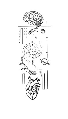 a drawing of the human heart and its functions, with an arrow pointing to it