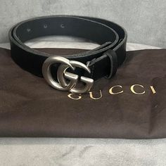 Gucci Belt In Amazing Condition! #Belt #Guccibelt Gucci Accessories, Gucci Belt, Gucci Black, Black Silver, Gucci, Women Accessories, Women Shopping, Silver, Black