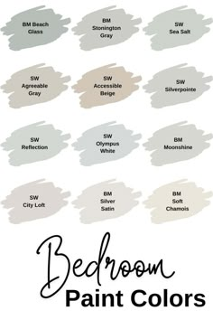 the different shades of paint that you can use to create your own bedroom wall art