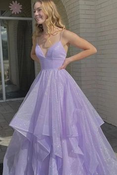 We could custom made 70+ colors & all sizes, if you do not not find the color name listed, pls leave message on special instructions to note the exact color you need. Also custom size is available, if you need your dress customized, pls leave your bust, waist, hips & barefoot height size in the order remark. Thank you. Purple Ball Gown, Lilac Prom Dresses, Purple Evening Dress, Backless Evening Dress, Stunning Prom Dresses, 파티 드레스, Tulle Evening Dress, Purple Prom Dress, Tulle Ball Gown