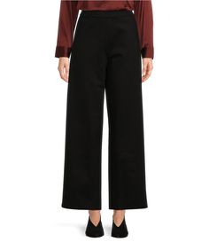 From Eileen Fisher&#x2C; these pants feature: Sophisticated double knit fabrication amount of stretchWide leg silhouetteElastic waistbandAnkle length Perfect blend of comfort and polishEasy fit Pull-on constructionApprox. 27" inseamTencel™ Lyocell/polyamide/elastane Machine wash/line dry Imported. Build A Wardrobe, Ankle Pants, Eileen Fisher, Human Rights, Double Knitting, Quality Fabric, Wide Leg, Wardrobe, Knitting